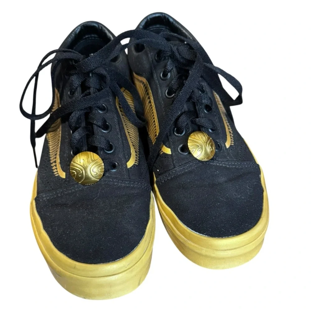 Vans x Harry Potter Golden Snitch Lace Up Sneakers Size Women 7.5 Men 6